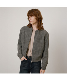 LMOOD（エルムード）の「Takisada Flowing Tweed Blue Jacket Black（MA-1・メンズ）」