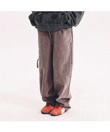 ピグメントウォッシュドカーゴデニムパンツヴィンテージパープル