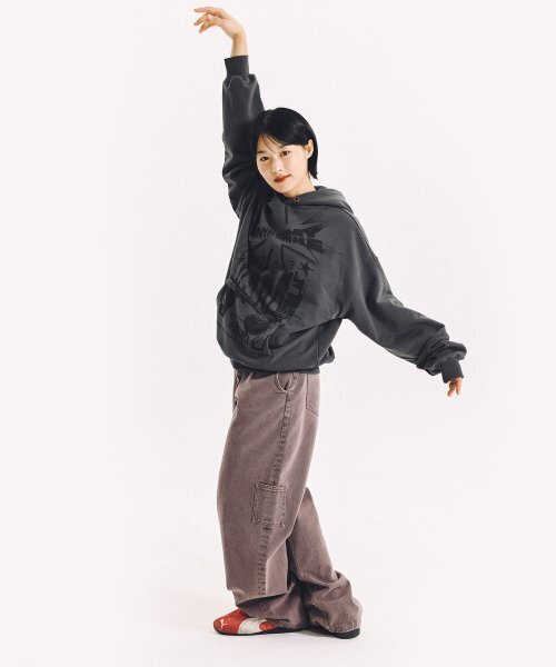 PHYSICAL DEPARTMENT(フィジカル デパートメント)の「ピグメントウォッシュドカーゴデニムパンツヴィンテージパープル(デニムパンツ・レディース・その他・X-LARGE/LARGE/MEDIUM/SMALL)」の12枚目の写真