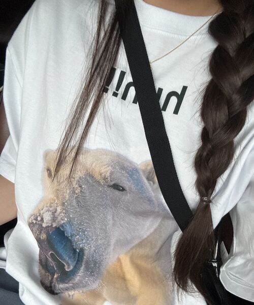 suade（スエード）の「HUH!! TEE [WHITE]（Tシャツ/カットソー・レディース・その他・SMALL/MEDIUM/LARGE/X-LARGE）」の4枚目の写真