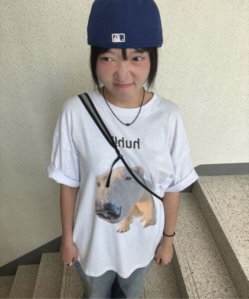 suade（スエード）の「HUH!! TEE [WHITE]（Tシャツ/カットソー・レディース・その他・SMALL/MEDIUM/LARGE/X-LARGE）」の6枚目の写真