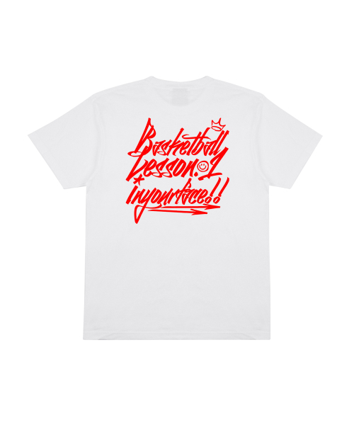 CREAM SODA LAB(クリームソーダラボ)の「バスケットボールレッスン.1 半袖Tシャツ ホワイト レッド(Tシャツ/カットソー・レディース・その他・MEDIUM/LARGE/X-LARGE/XX-LARGE)」の2枚目の写真