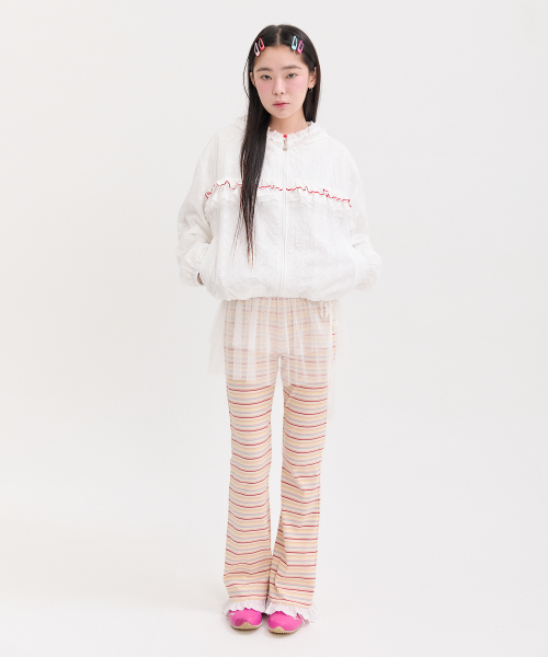 NEFNEF(ネフネフ)の「lace frill jumper_white(その他アウター・レディース・その他・FREE)」の3枚目の写真