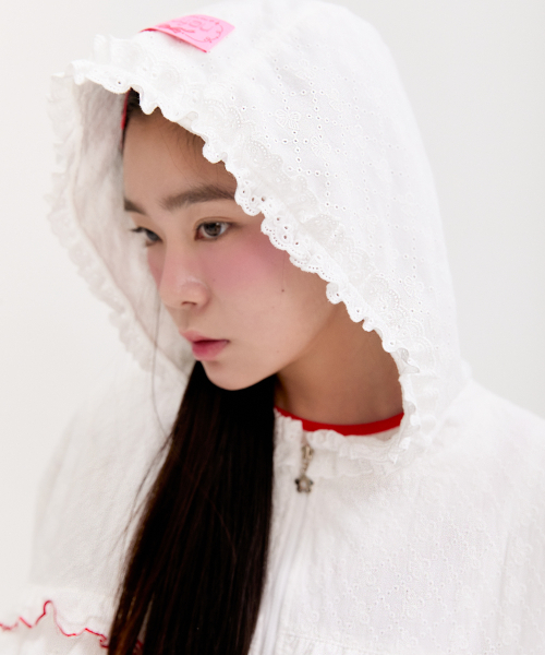 NEFNEF(ネフネフ)の「lace frill jumper_white(その他アウター・レディース・その他・FREE)」の4枚目の写真