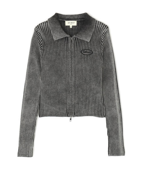 AVIREX（アヴィレックス）の「VINTAGE WASH WAPPEN KINT CARDIGAN（ニット/セーター・レディース・ブルー/ブラック・M/S）」の14枚目の写真