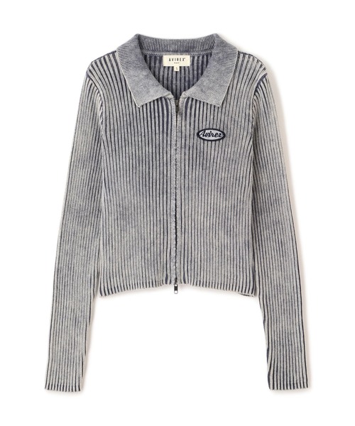 AVIREX（アヴィレックス）の「VINTAGE WASH WAPPEN KINT CARDIGAN（ニット/セーター・レディース・ブルー/ブラック・M/S）」の8枚目の写真