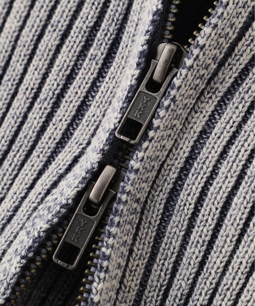 AVIREX（アヴィレックス）の「VINTAGE WASH WAPPEN KINT CARDIGAN（ニット/セーター・レディース・ブルー/ブラック・M/S）」の9枚目の写真