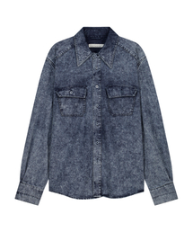 UNGIMMICK（アンジミック）の「SNOW WASHED WESTERN DENIM SHIRT (BLUE)（シャツ/ブラウス）」