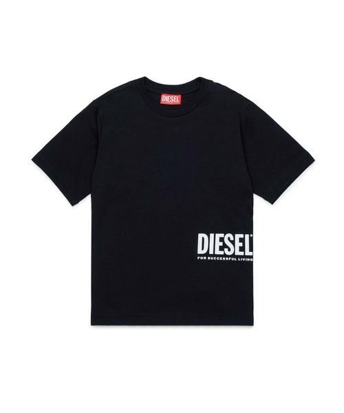 DIESEL KIDS(ディーゼルキッズ)の「DIESEL(ディーゼル)Kids & Junior ワンポイントブランドロゴ半袖Tシャツカットソー(Tシャツ/カットソー・キッズ・ブルー/レッド/ホワイト/ブラック・12Y/14Y/16Y/6Y/10Y/8Y/4Y)」の2枚目の写真