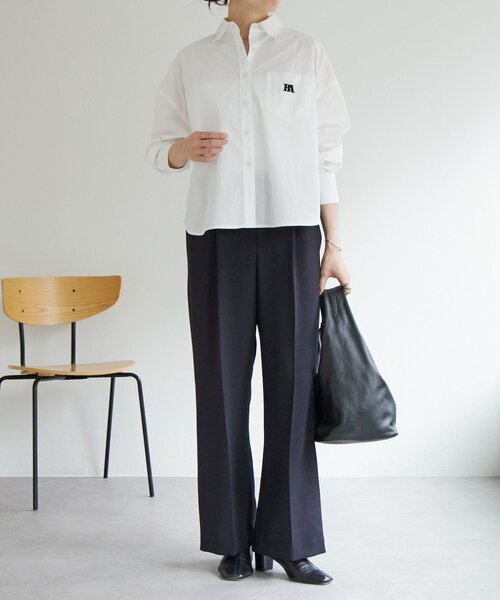 BEARDSLEY（ビアズリー）の「刺繍入りショートシャツ（シャツ/ブラウス・レディース・ブルー/ホワイト・FREE）」の9枚目の写真