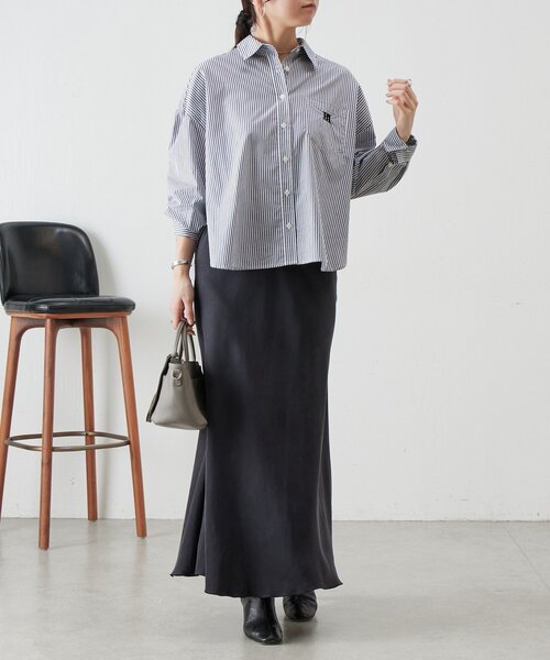 BEARDSLEY（ビアズリー）の「刺繍入りショートシャツ（シャツ/ブラウス・レディース・ブルー/ホワイト・FREE）」の15枚目の写真