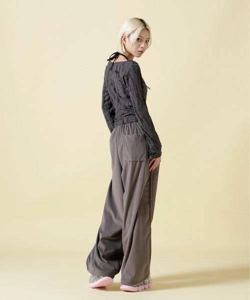 SIS(エスアイエス)の「SIS/エスアイエス/Velour Line Wide Pants(その他パンツ・レディース・ブラウン/ブラック/ワイン・F)」の21枚目の写真