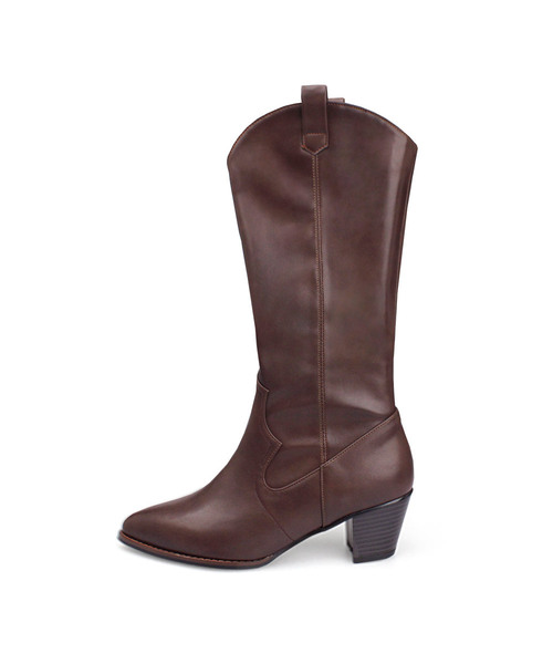 SHOEHI(シューハイ)の「エラ ウェスタンブーツ B1505 (3カラー)(ブーツ・レディース・ブラウン/アイボリー・23cm/24cm)」の2枚目の写真