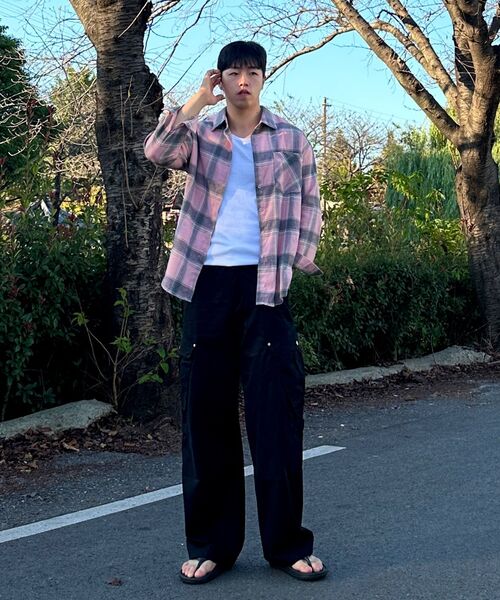 ECORR(エコル)の「コットンワイドカーゴパンツ_ブラック(その他パンツ・メンズ・その他・3(XL)/1(M)/2(L))」の8枚目の写真