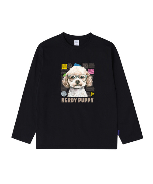 OHP（ワンハンドレッドパーセント）の「OHPxGOODD ナードドッグ ベーシック 長袖Tシャツ（Tシャツ/カットソー・メンズ・ホワイト/ブラック・MEDIUM/LARGE/X-LARGE/XX-LARGE）」の2枚目の写真