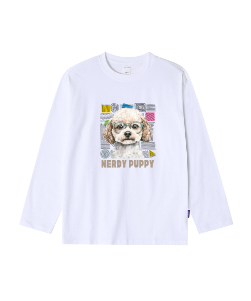 OHP（ワンハンドレッドパーセント）の「OHPxGOODD ナードドッグ ベーシック 長袖Tシャツ（Tシャツ/カットソー・メンズ・ホワイト/ブラック・MEDIUM/LARGE/X-LARGE/XX-LARGE）」の4枚目の写真