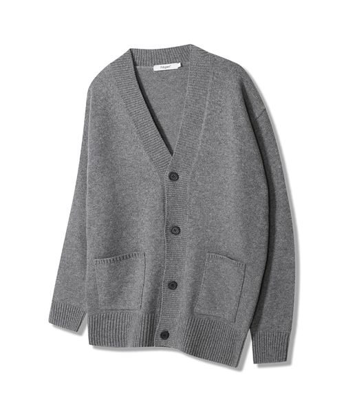 POLYGRAM（ポリグラム）の「ベーシックポケットウールニットカーディガン - 4COLOR（カーディガン/ボレロ・メンズ・スカイブルー/ブラック/ブラウン/グレー・FREE）」の2枚目の写真