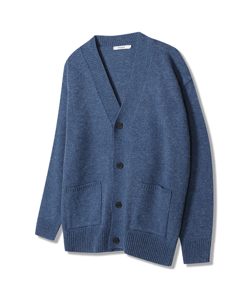 POLYGRAM（ポリグラム）の「ベーシックポケットウールニットカーディガン - 4COLOR（カーディガン/ボレロ・メンズ・スカイブルー/ブラック/ブラウン/グレー・FREE）」の4枚目の写真