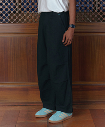 MUDSALT（マッドソルト）の「リーフリネンパラシュートパンツブラック（その他パンツ）」