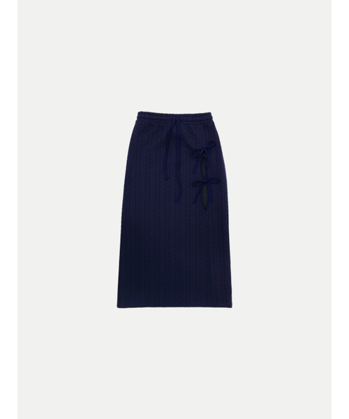 COLOCYNTH(コロシント)の「Two Leaves Padding Long Skirt Navy(スカート・レディース・その他・FREE)」の3枚目の写真