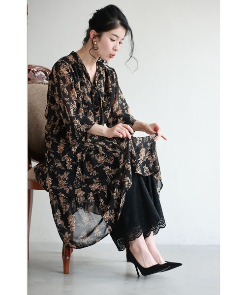 cawaii(カワイイ)の「見せて可愛い 裏起毛レースペチパンツ(その他パンツ・レディース・ブラック/ホワイト・S-M/L-XL)」の8枚目の写真
