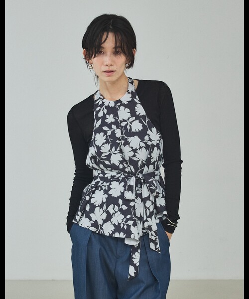 qualite（カリテ）の「シアーテレコロングスリーブT/春服/夏服/重ね着/レイヤード/シアー（Tシャツ/カットソー・レディース・オフホワイト/ブラック/ライトグレー・フリー）」の18枚目の写真