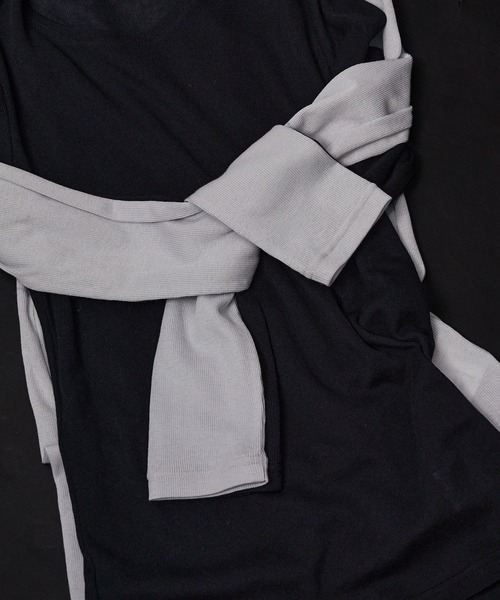 qualite(カリテ)の「シアーテレコロングスリーブT/春服/夏服/重ね着/レイヤード/シアー(Tシャツ/カットソー・レディース・オフホワイト/ブラック/ライトグレー・フリー)」の7枚目の写真