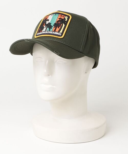 DSQUARED2（ディースクエアード）の「Summer Vintage Patch Baseball Cap/0261（キャップ・メンズ・グリーン系その他/レッド系その他・FREE）」の2枚目の写真