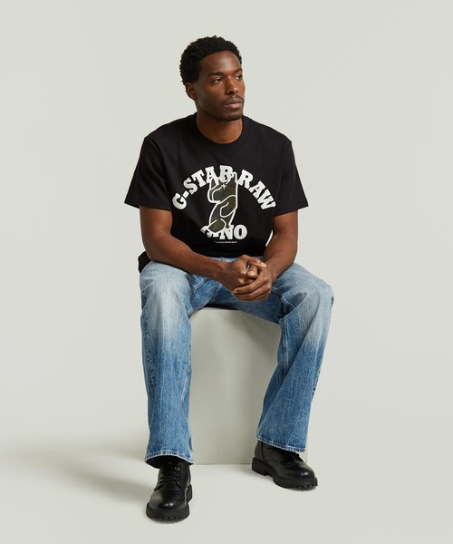 G-STAR(ジースター)の「G-NO Loose T-Shirt/グラフィックオーバーサイズルーズTシャツ/マスコットキャラクター(Tシャツ/カットソー・メンズ・ホワイト/ダークブラック・XX-SMALL/X-SMALL/X-LARGE/XX-LARGE/SMALL/MEDIUM/LARGE)」の6枚目の写真