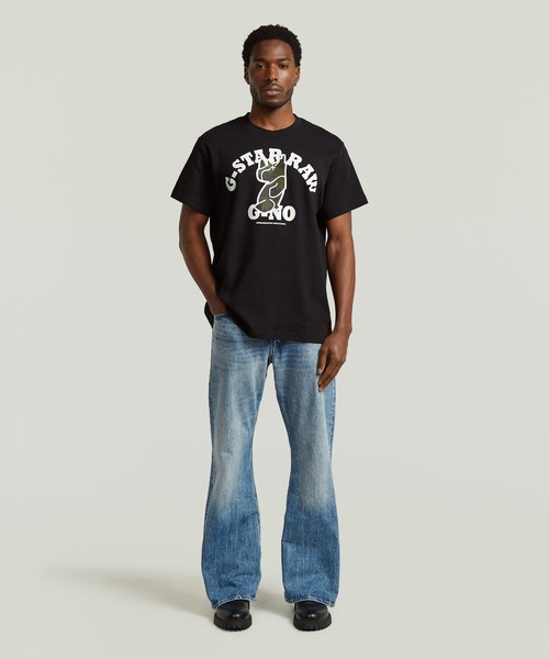 G-STAR(ジースター)の「G-NO Loose T-Shirt/グラフィックオーバーサイズルーズTシャツ/マスコットキャラクター(Tシャツ/カットソー・メンズ・ホワイト/ダークブラック・XX-SMALL/X-SMALL/X-LARGE/XX-LARGE/SMALL/MEDIUM/LARGE)」の7枚目の写真