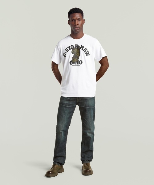 G-STAR(ジースター)の「G-NO Loose T-Shirt/グラフィックオーバーサイズルーズTシャツ/マスコットキャラクター(Tシャツ/カットソー・メンズ・ホワイト/ダークブラック・XX-SMALL/X-SMALL/X-LARGE/XX-LARGE/SMALL/MEDIUM/LARGE)」の11枚目の写真