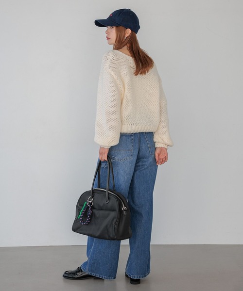 BAYFLOW（ベイフロー）の「[春先まで着られる♪]ザックリVネックニットプルオーバー（ニット/セーター・レディース・ピンク/ライトブルー/オフホワイト・FREE）」の10枚目の写真