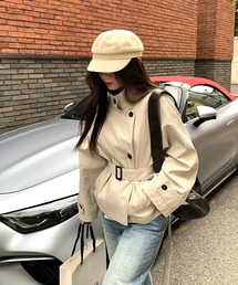 inst.ALL（インストール）の「共ベルト付きスタンドスプリングショートコート（その他アウター）」