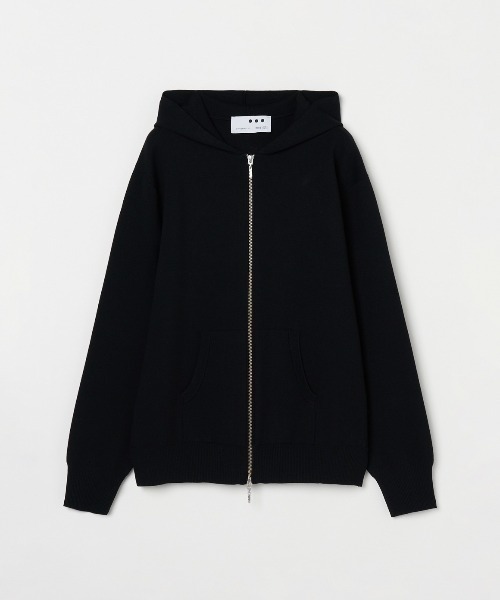 three dots(スリードッツ)の「【unisex】パワーニット ジップアップ(パーカー・レディース・ホワイト/ブラック/グレー系その他/イエロー系その他・SMALL/MEDIUM/XS)」の2枚目の写真