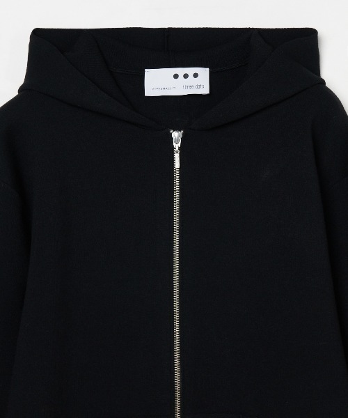three dots(スリードッツ)の「【unisex】パワーニット ジップアップ(パーカー・レディース・ホワイト/ブラック/グレー系その他/イエロー系その他・SMALL/MEDIUM/XS)」の6枚目の写真