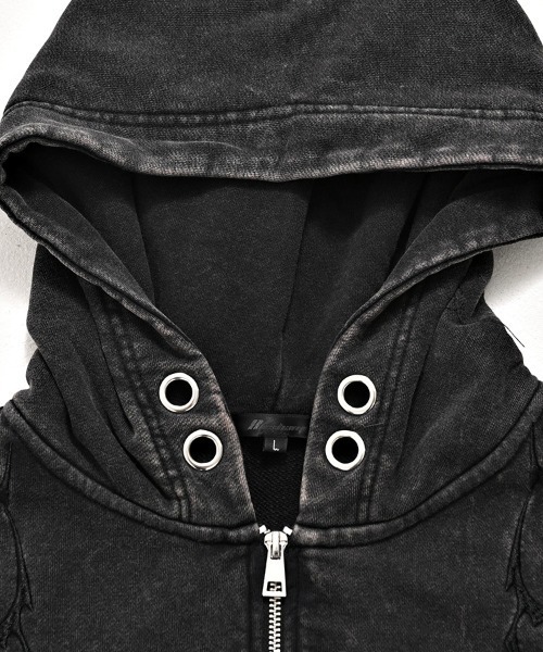 SILVER BULLET(シルバーバレット)の「『SILVER BULLET SELECT AP/シルバーバレットセレクト』トライバル刺繍ZIPパーカー(パーカー・メンズ・ピンク/チャコール・L/M)」の20枚目の写真