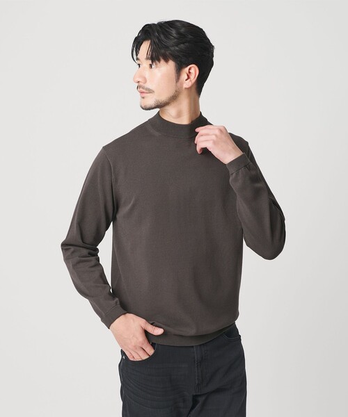 BEAUTY&YOUTH UNITED ARROWS（ビューティーアンドユースユナイテッドアローズ）の「【WEB限定 WARDROBE SMART】KOUKIN ハイゲージ ニット モックネック【抗菌・防臭】（ニット/セーター・メンズ・ホワイト/ライトグレー/ダークグレー/ブラック・S/M/L/XL）」の4枚目の写真