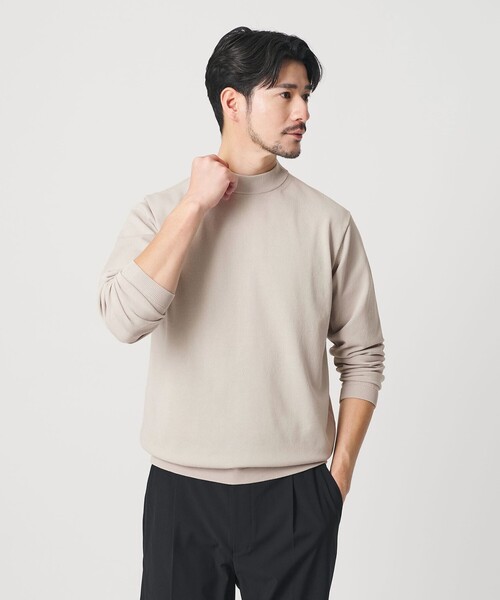 BEAUTY&YOUTH UNITED ARROWS（ビューティーアンドユースユナイテッドアローズ）の「【WEB限定 WARDROBE SMART】KOUKIN ハイゲージ ニット モックネック【抗菌・防臭】（ニット/セーター・メンズ・ホワイト/ライトグレー/ダークグレー/ブラック・S/M/L/XL）」の5枚目の写真