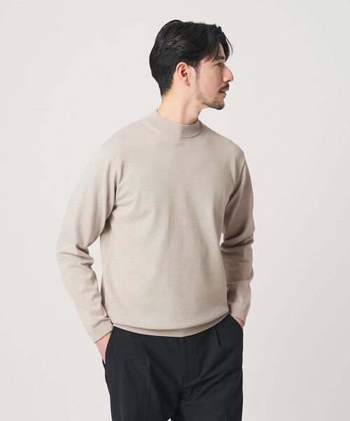 BEAUTY&YOUTH UNITED ARROWS（ビューティーアンドユースユナイテッドアローズ）の「【WEB限定 WARDROBE SMART】KOUKIN ハイゲージ ニット モックネック【抗菌・防臭】（ニット/セーター・メンズ・ホワイト/ライトグレー/ダークグレー/ブラック・S/M/L/XL）」の6枚目の写真