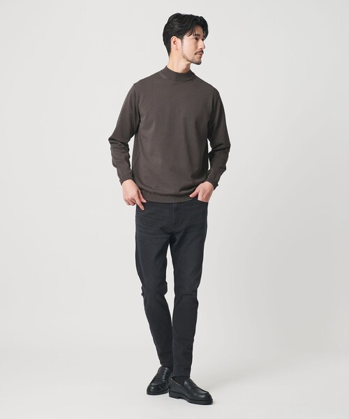 BEAUTY&YOUTH UNITED ARROWS（ビューティーアンドユースユナイテッドアローズ）の「【WEB限定 WARDROBE SMART】KOUKIN ハイゲージ ニット モックネック【抗菌・防臭】（ニット/セーター・メンズ・ホワイト/ライトグレー/ダークグレー/ブラック・S/M/L/XL）」の15枚目の写真