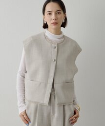 THE PAUSE | 【THE PAUSE】ツイードショートジレ(ベスト)