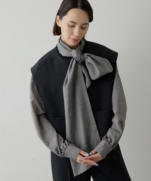 THE PAUSE（ザ ポーズ）の「【THE PAUSE】ツイードショートジレ（ベスト・レディース・ブラック/ライトグレー・FREE）」の21枚目の写真