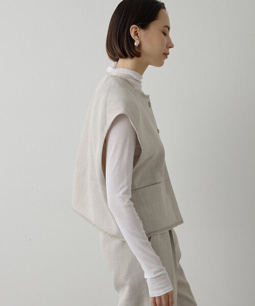 THE PAUSE（ザ ポーズ）の「【THE PAUSE】ツイードショートジレ（ベスト・レディース・ブラック/ライトグレー・FREE）」の18枚目の写真