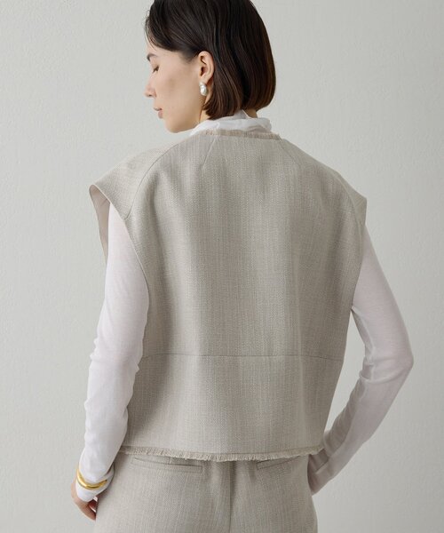 THE PAUSE（ザ ポーズ）の「【THE PAUSE】ツイードショートジレ（ベスト・レディース・ブラック/ライトグレー・FREE）」の15枚目の写真