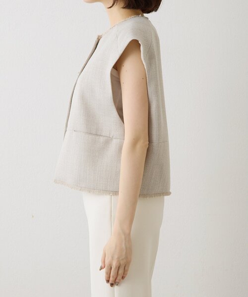 THE PAUSE（ザ ポーズ）の「【THE PAUSE】ツイードショートジレ（ベスト・レディース・ブラック/ライトグレー・FREE）」の12枚目の写真