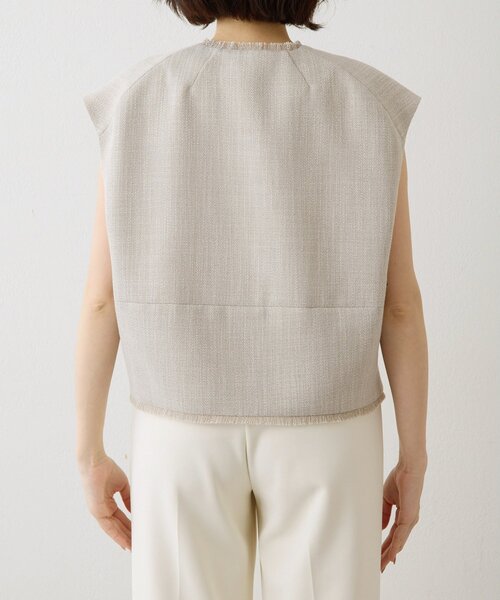 THE PAUSE（ザ ポーズ）の「【THE PAUSE】ツイードショートジレ（ベスト・レディース・ブラック/ライトグレー・FREE）」の13枚目の写真