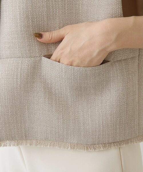 THE PAUSE（ザ ポーズ）の「【THE PAUSE】ツイードショートジレ（ベスト・レディース・ブラック/ライトグレー・FREE）」の5枚目の写真