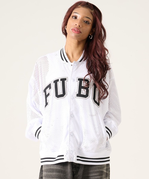 FUBU( フブ)の「FUBU フブ ブランド Mesh Jacket / メッシュジャケット(ブルゾン・メンズ・ホワイト/ブラック・M/L/XL/XXL)」の1枚目の写真