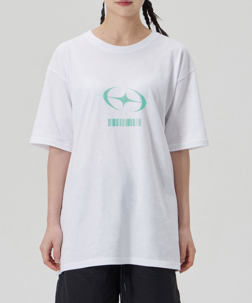 MAKEITTO（メイキット）の「[FLASH BARCODE] CREW NECK TEE_WHITE（Tシャツ/カットソー・メンズ・その他・MEDIUM/LARGE/X-LARGE/XX-LARGE）」の4枚目の写真