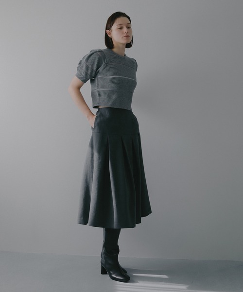 MANOF（マノフ）の「OPENWORK KNIT SHORT TOPS（ニット/セーター・レディース・ブルー/アイボリー/グレー・F）」の19枚目の写真